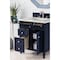 James Martin Vanities Brittany 30in Single Vanity, Victory Blue w/ 3 CM Eternal Jasmine Pearl Quartz Top 650-V30-VBL-3EJP - alternate 3